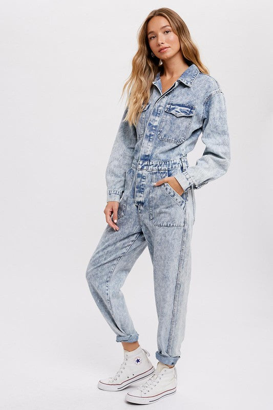 The Paisley Denim Jumpsuit