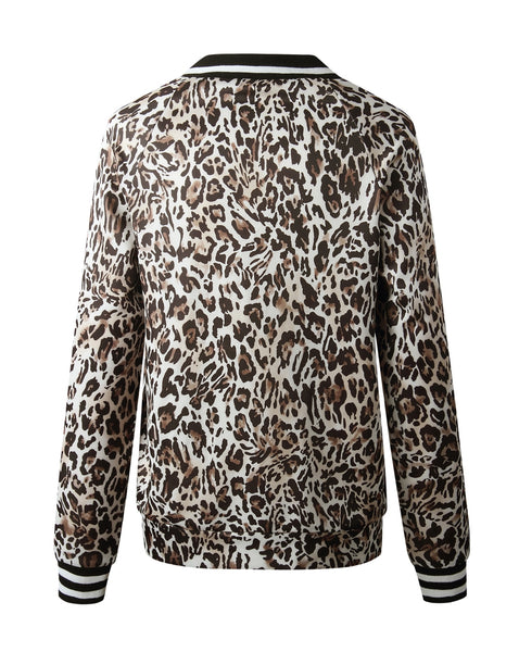 Animal Print Bomber Jacket